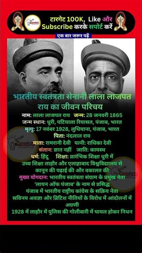 #freedomfighter Biography of Indian freedom fighter Lala Lajpat Rai