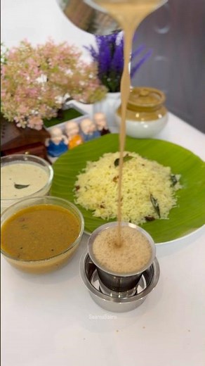 Mornings like this with my favorite song & sevai ☕️✨#keralafood #southindianfood #foodshorts #seva