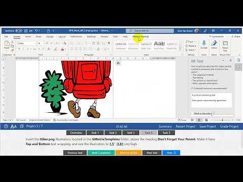MOS Word 365/2019 (MO -100) - Exam 2 - Project 5 (100%) - GMetrix