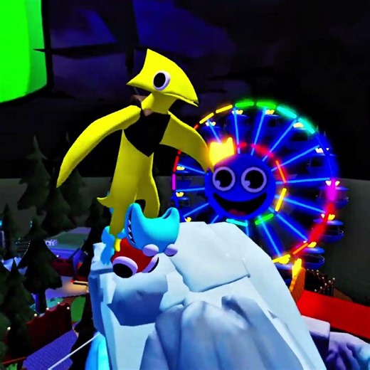 What If I Playing as Cyan & Yellow Monster In Rainbow Friends funny moments #rainbowfriends #roblox