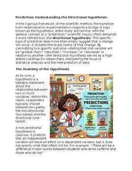 Prediction & Scientific Method Reading Passage x 10 Questions