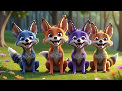 Five Little Jackals Howl Howl Howl | Wild Animal Sounds & Counting Song