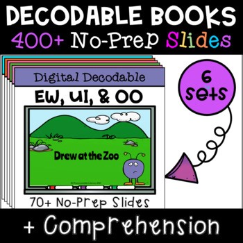 Decodable Readers with Comprehension Questions - Long Vowel Teams BUNDLE