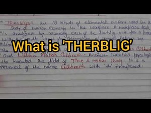THERBLIG|what is therblig|code 55 Important topics