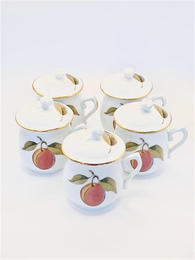 Vintage Royal Worcester Evesham Gold Pots De Crème – Fine Porcelain Dessert Cups - Etsy