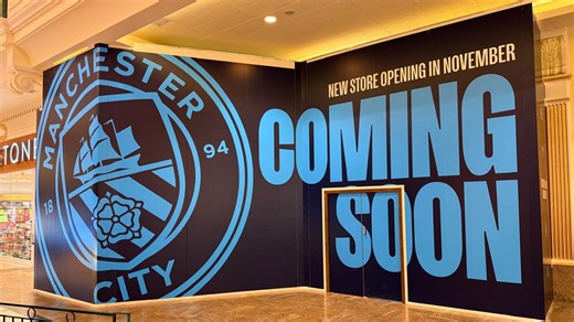 Manchester City unveils new Trafford Centre store