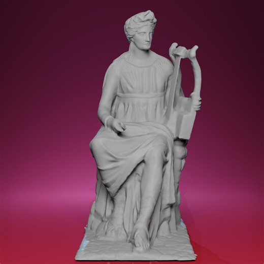 3D Printed Apollo Citharist Statue - Inspired by the National Archaeological Museum of Naples in Italy - Etsy