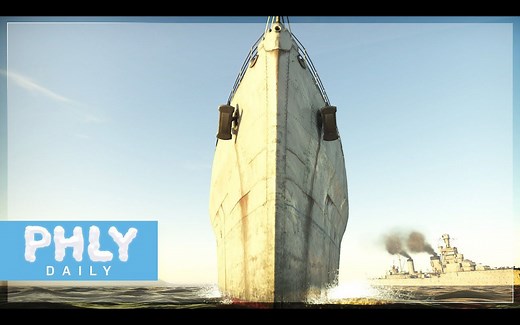 【PhlyDaily/搬运】战争雷霆_目前最大的船|轻巡都来了_海战模式【自动英文字幕】