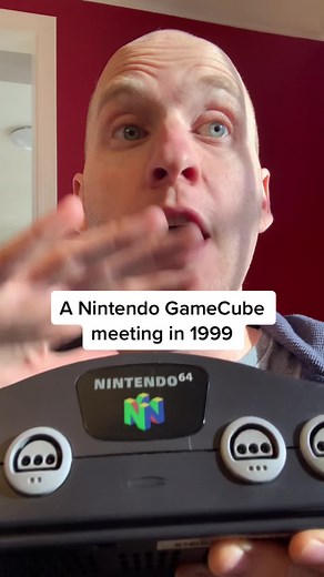 A Nintendo GameCube meeting in 1999. Did anyone use the handle? #gamecube #nintendogamecube #1999 #handle