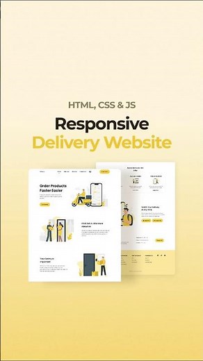 Responsive Delivery Website HTML CSS JavaScript