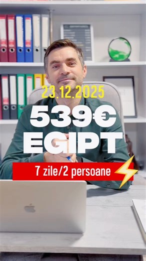 🔥 OFERTĂ FIERBINTE – EGIPT, SHARM EL SHEIKH ✈️ Zbor: 23.12.2025 🛏️ 7 zile / 6 nopți 💑 De la 539 EURO pentru 2 adulți 🏨 Hoteluri disponibile (preț pentru 2 persoane): • 🏨 Uni Sharm Aqua Hotel 3* – Hadaaba — 539 € • 🏨 Mazar Resort & Spa 3* – Sharks Bay — 549 € • 🏨 Grand Halomy Resort 3* – Naama Bay — 579 € • 🏨 Viking Club 3* – Naama Bay — 619 € • 🏨 Eden Rock Hotel 3* – Naama Bay — 669 € • 🏨 Panorama Naama Heights 4* – Naama Bay — 689 € • 🏨 Old Vic Sharm Resort 4* – Hadaaba — 689 € • 🏨 