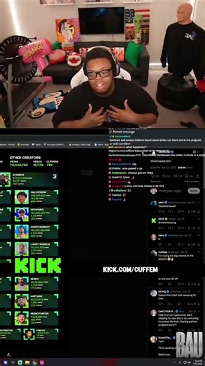 CUFFEM SAYS STREAMERS ARE BORING COMPARED TO THEIR CLIPS ! #clavicular #clips #kickstreaming