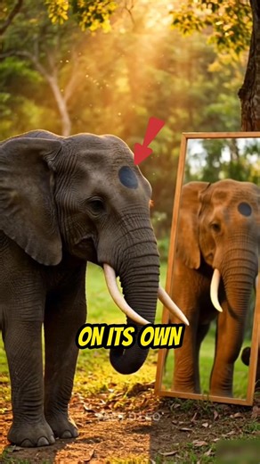 Did You Know Elephants Recognize Themselves in Mirrors? 🪞 #shorts #shortvideo #animals