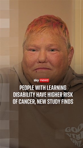Annabell Downey, 52, said her terminal cancer diagnosis was picked up late and has urged people with learning disabilities to speak. It comes as a new study found people in England with a learning disability have a higher risk of cancer, especially before the age of 50. 🔗 Click the link to read more: https://trib.al/smlDvwB | Sky News