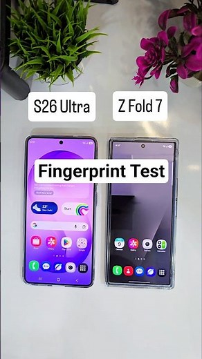 S26 Ultra Vs Z Fold 7 Fingerprint Test #youtubeshorts #shorts #samsung