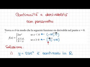 Continuità e derivabilità con parametri
