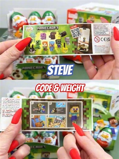 💚 Kinder Joy Minecraft Code & Weight VC308 Steve Toy Opening!