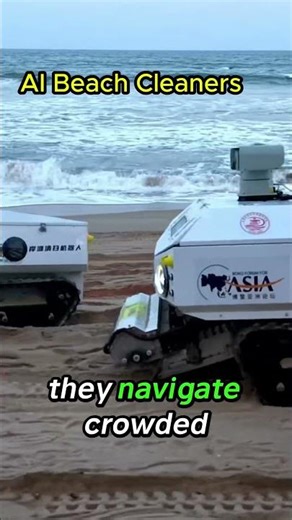 AI Robots are taking over China’s beaches! 🤖🏖️ #Shorts