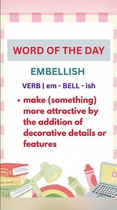 Word of the Day: Embellish 🌿 | Improve Your English Vocabulary