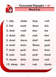 ESL Phonics Lessons: Consonant Digraph (sh) - Stickyball ESL Lessons