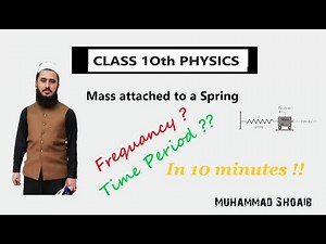 Time Period and Frequency of mass Spring System (Lec 04, Class 10, Chapter 10)