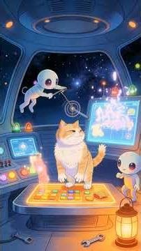 When Aliens Met This Silly Cat #animation #bedtimestories #kids #catcomedy