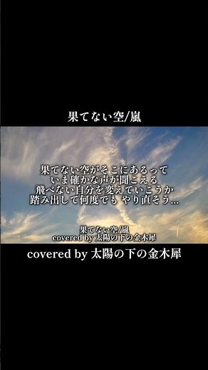果てない空/嵐 covered by 太陽の下の金木犀 #shorts #嵐ありがとう #歌ってみた #太陽の下の金木犀