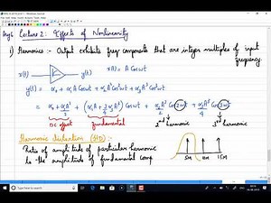 RFIC Unit 1 Lecture 2: Effects of nonlinearity