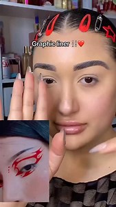 @lexilalamakeup is serving graphic glam perfection using our matte red Splash Liner in the shade Drac 🩸✨ The precision? Deadly. 🔪 #slayfirecosmetics #eyeliner #graphicliner #graphiceyeliner #redmakeup #altmakeup #slayfire | Slayfire Cosmetics