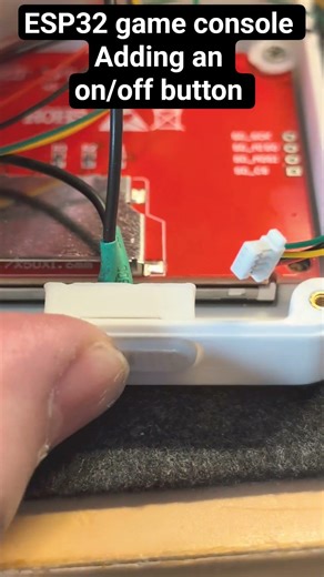 adding a power button to my 3D printed game console. britl.uk #esp32 #ili9341