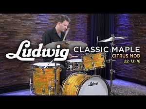 Ludwig Classic Maple Drum Set 22/13/16 - Citrus Mod (L84233AXA3WC)