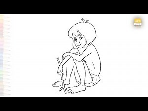 Mowgli drawing easy from Jungle Book | Cartoon sketches | How to draw A Mowgli easily | #artjanag
