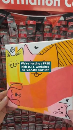Bunnings Warehouse on Instagram: "This is your sign to join our FREE Kids D.I.Y. Workshop in store on February 14th and 15th 🎨 Little artists will make their very own pieces of art using squeegees! 🖌️✨ Book your spot on our website via the link in bio ⬆️ #DIYWorkshop #KidsDIYWorkshop"