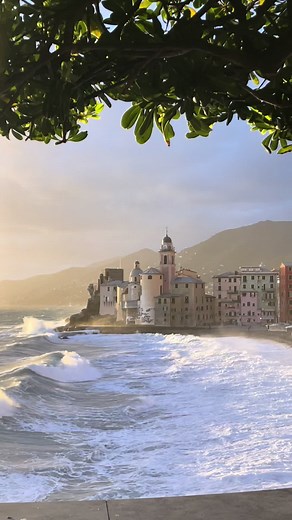 Experience the Majestic Big Waves of Camogli, Italy