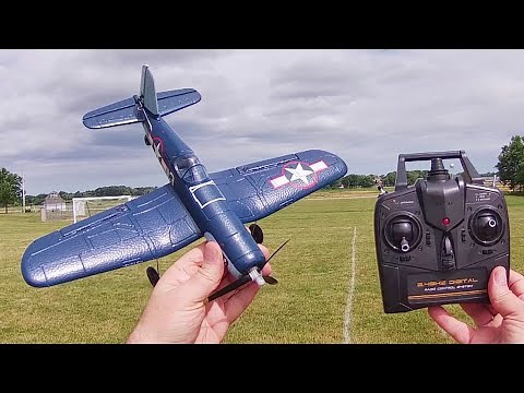 Volantex F4U V2 Corsair Warbird Series 4 Channel RTF RC Plane Flight Test Review