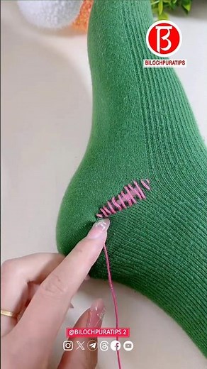 How to sew holes in socks so they can still be worn