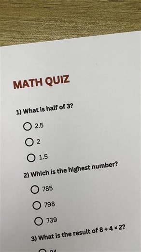 Math Quiz Challenge: Can You Score 5 Out of 7?