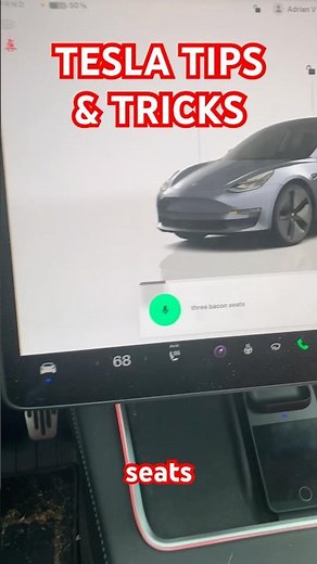 Tesla Voice Command Tips #tesla #model3 #modely #cartok #voicecommand #music #shorts #car #grok #ai