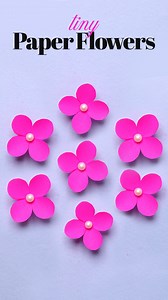 Quick tutorial on how to make tiny paper flowers! 🌺 #diy #papercraft #paperflowers #flowermaking #craftideas | D.I.Yay