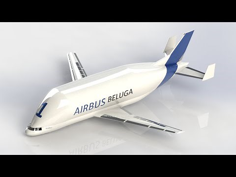 How To Design AIRBUS BELUGA Model With SolidWorks Software " Free File"
