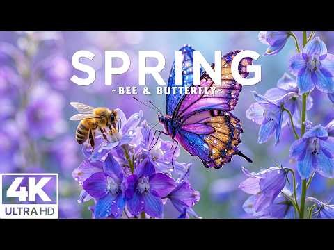 Spring in April 4K – The Garden Awakens 2026 🌸 Flowering Hills, Orchards & Nature’s Colors