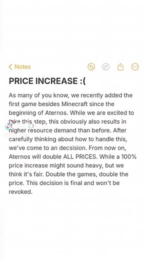 Aternos Cost Increase: What You Need to Know