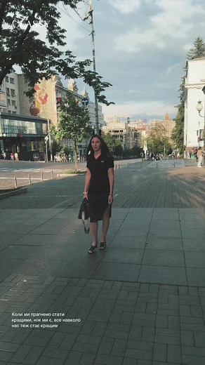 Stylish Urban Walk in a Classy Black Dress