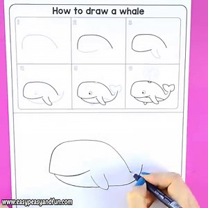 25K views · 401 reactions | HOW TO DRAW A WHALE - step by step...