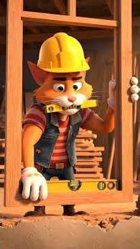 The cat who builds a house. #funny #cute #animals