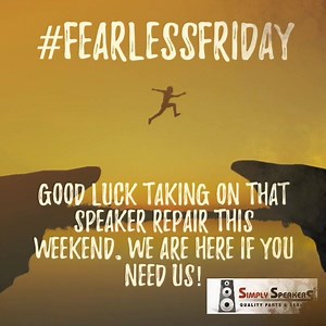 Have no fear! Simply Speakers will be here to see that your speaker repair project becomes a success. www.SimplySpeakers.com #FearlessFriday | Simply Speakers | Facebook