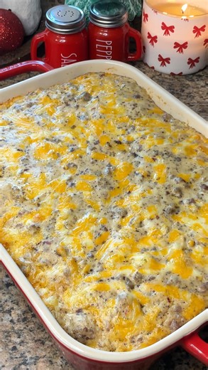 Carman Wilken on Instagram: "This Biscuits & Gravy Casserole is a Christmas morning tradition in our house 🎄 Biscuits, sausage gravy, eggs, and lots of cheese — assembled the night before so mornings stay easy ❤️ The recipe is at the end of the video but if you’d like a direct link just comment recipe and I’ll send it right to you! #breakfast #Christmas #casserole #familytradition #biscuitsandgravy @pillsbury @jimmydean"