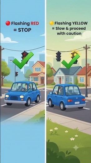 Flashing Red vs Flashing Yellow Light: What They Mean (Traffic Rules Explained)