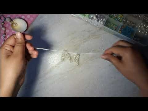 How to make beaded A letter keychain | diy 3d pearl alphabet keychain | pearl alphabet making series