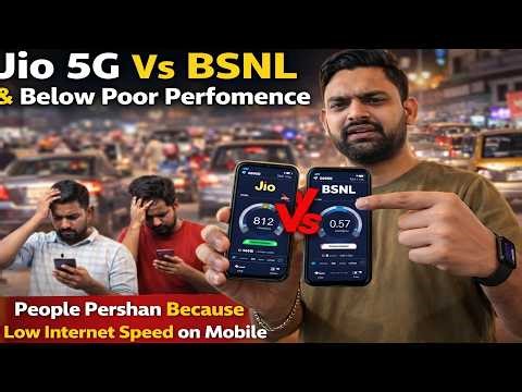 Jio 5G vs BSNL 4G Ground Test 😱 | Running Road Speed Test Reality!